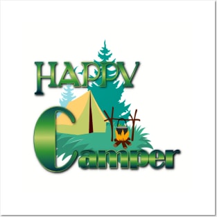 HAPPY CAMPER Posters and Art